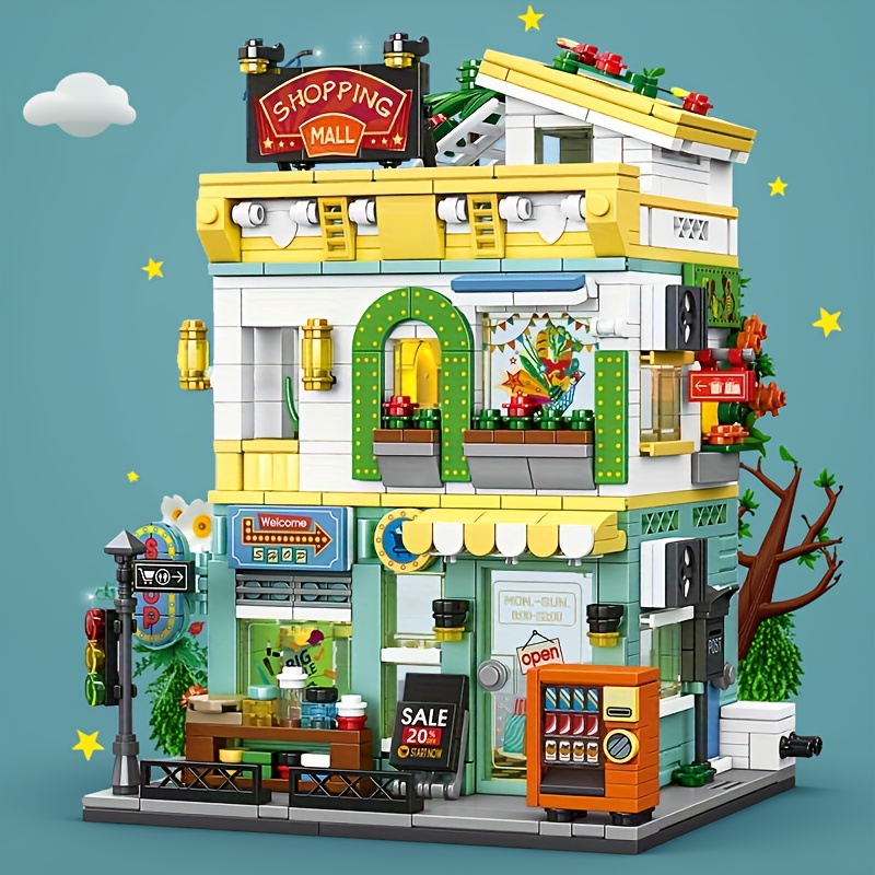 Model Kit Walmart - Blocos de Construção de Cenário Urbano: