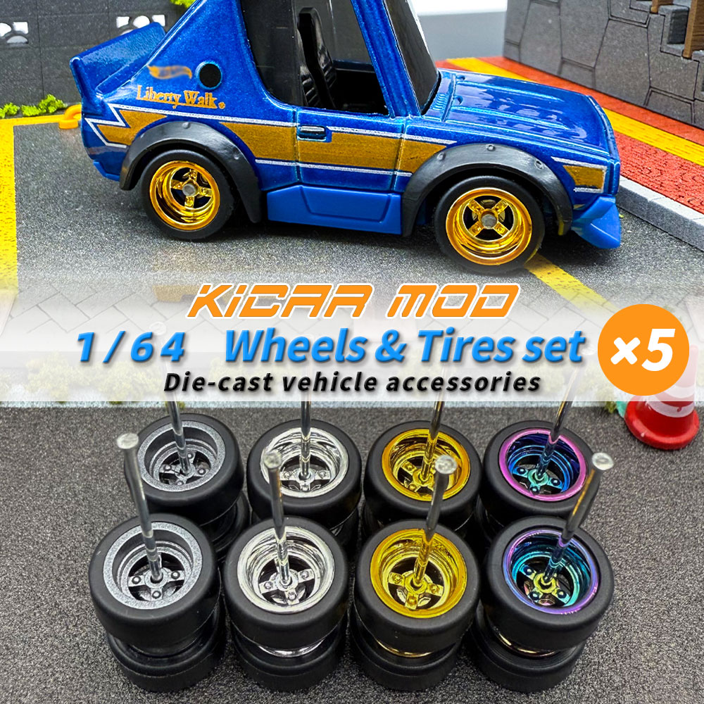 Model Kit Plastic - Rodas Destacáveis de Borracha com Pneus