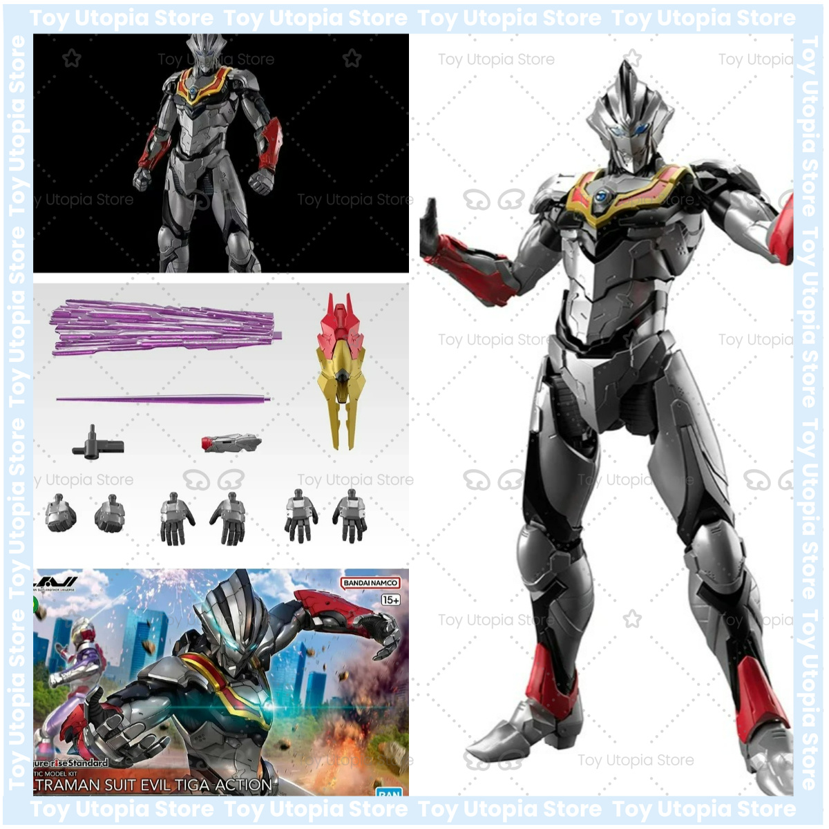 Model Kit Ultraman Tiga - Bandai Original Genuíno Ultraman Modelo Kit