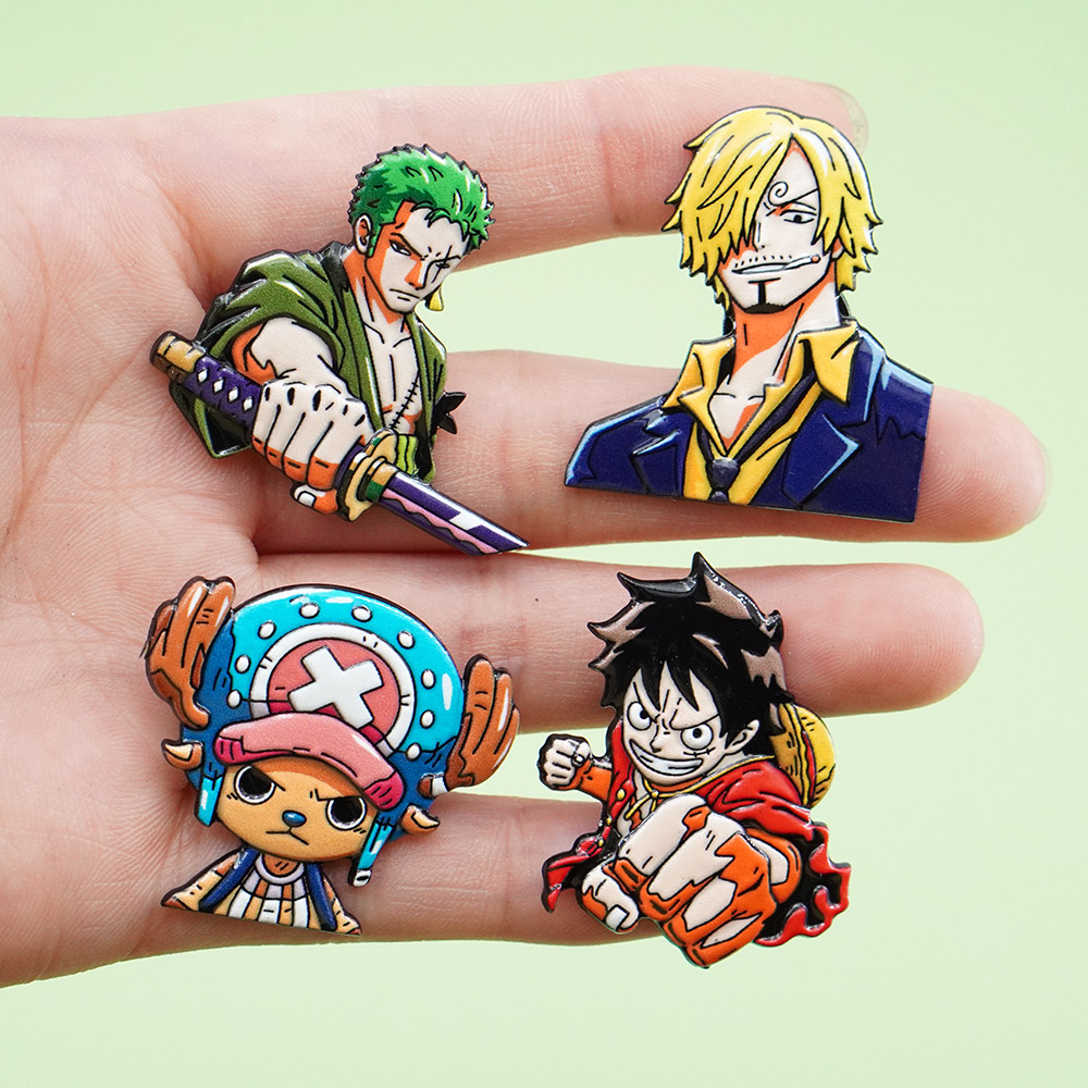 Conjunto de 4 Broches de Desen - Model Kit One Piece Bandai avaliação e preço
